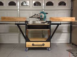 First Post My Miter Saw Work Bench The Garage Journal Board Miter Saw Compound Mitre Saw Tool Storage Diy
