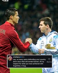 Cristiano sends "a hug" to Messi: "All my respect for what you achieved"