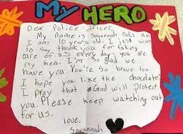 On saturday afternoon the austin police department in texas shared a picture collage of dozens of cards and envelopes that read 'thank you', 'u r appreciated' and 'we are so thankful for all you do'. 10 Year Old Girl Thanks Police Officers With 200 Hand Made Cards Good News Network