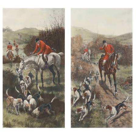 English Foxhunting Picture Alfred Charles Havell (British, 1855-1928), Two Fox Hunting Engravings (Lot 2240 English, Continental, Asian ArtsMar 24, 2022, 9:00am)