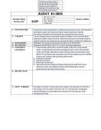 Sop audit sarana prasarana (aktiva tetap). Doc Audit Klinis Joe Key Academia Edu