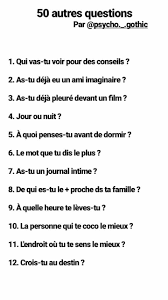 Questionnaires Psycho Gothic This Or That Questions 100 Questions Questionnaire