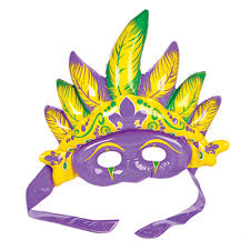 Hang the fleur de lis on your door or on the wall as a mardi gras wall decoration. 12 Inflatable Mardi Gras Mask Fancy Dress Carnival Fiesta Party Hat Accessory Ebay