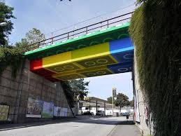 Graffiti Artist Turns A Bridge Into Realistic Lego Street Art Lego Bridge Wuppertal Street Artists