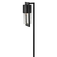 Shelter's minimalist style in aluminum creates a chic, dramatic hinkley lighting and fans: Hinkley Lighting Shelter Low Voltage Outdoor Black T5 Wedge Landscape Path Light 1547bk The Home Depot