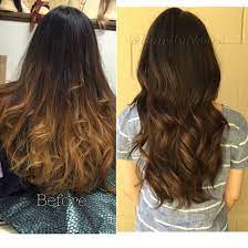 Caramel Light Golden Brown Hi Lites Ombre Sombre Balayage Wavy Layer Hair Style Before And A Balayage Hair Blonde Short Balayage Balayage Hair Before And After
