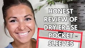 Amazon.com : Mr. Pen- Dry Erase Pocket Sleeves, 10 x 14 Inch, 6 Pack,  Pastel Colors, Reusable Plastic Sleeves for Classroom, Clear : Office  Products