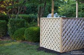 There's nothing pretty about an outdoor air conditioner unit. Remodelaholic Hide Your Ac Unit Diy Outdoor Air Conditioner Screen With Lattice