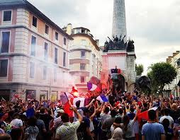 Celebrating The Fifa World Cup In Chambery Savoie Bravo Les Bleus Chambery French Alps Fifa World Cup
