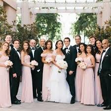 Black Tux And Ivory Dresses Beach Wedding Google Search Dusty Rose Bridesmaid Dresses Rose Bridesmaid Dresses Black Wedding Themes