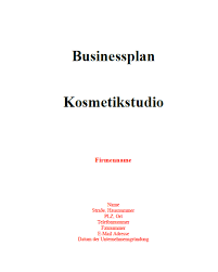 Komplett 31€ oberarm 19€ unterarm 19€. Businessplan Kosmetikstudio Vorlage Zum Download