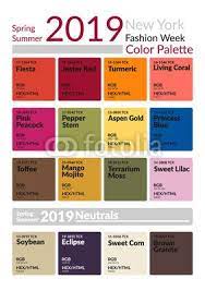 New York Fashion Week Spring Summer 2019 Color Palette Colors Of The Year Palette Fashion Colors Gu Color Trends Fashion Fashion Week Spring Colorful Fashion