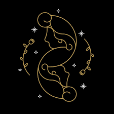 Download Premium Vector Of Gold Gemini Astrological Sign On A Black Astrology Signs Gemini Vector