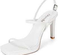 Amazon.com | Dsevht Womens Sandals Square Open Toe Chunky High Heels  Strappy Ankle Strap Sexy High Heel Sandals for Women | Heeled Sandals