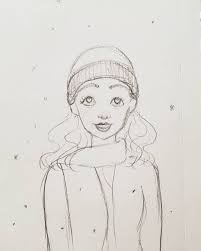 Sketch For Inktober 2019 Day 11 Snow Lorelai Gilmore Inspired Art Drawings Inktober