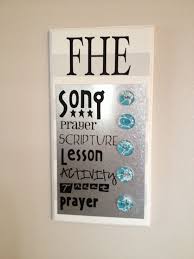 Fhe Board Family Home Evening Chart Magnet Board Family