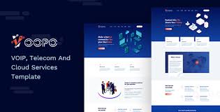 Voopo Voip Telecom And Cloud Services Html Template Sitios Web Sitios Telas