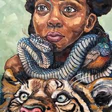 2024 Charlene Mosley Surrealist Oil Painting, Embrace Your Inner Child