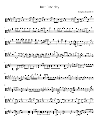 Juego de ritmo de bts: Just One Day Bts Viola Viola Sheet Music Sheet Music Bts