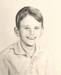 Jasper drawing in graphite and chalk