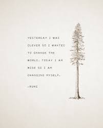 Rumi Quote Yesterday I Was Clever Rumi Poetry Inspirational Etsy Nature Lover Quotes Rumi Quotes Lovers Rumi Quotes