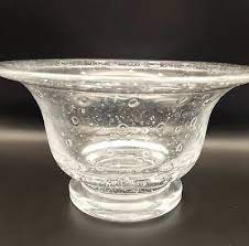 Vintage Clear Glass Pedestal Fruit