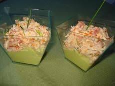 Verrines De Mousse Avocat Et Surimi Recette Avec Surimi Avocat Surimi Recette