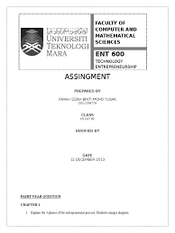 The purpose of this case study is to analyse the issues within the company with swot analysis and to determine if. Assingment Ent 600 Feasibility Study Entrepreneurship