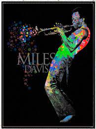 The epitome of cool, an eternally evolving trumpeter who repeatedly changed the course of jazz between the 1950s and '90s. Miles Davis Poster Jazz Posters Series Musicposters