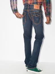 Men's rocco skinny fit jean with back flap pockets. Shop Blue True Religion Stonewashed Straight Leg Jeans With Express Delivery Adefra