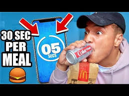 I Only Have 30 SECONDS To Eat EVERY MEAL for 24 HOURS!! (Impossible Food  Challenge)