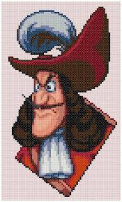 Pdf Cross Stitch Pattern 0029 Captain Hook Peter Pan Etsy Disney Cross Stitch Patterns Cross Stitch Disney Cross Stitch