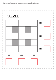 Feel free to reproduce the puzzles for personal, church, school, hospital or institutional use. Cross Maths Logic Puzzles Teaching Resources
