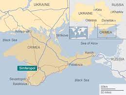 The status of crimea is disputed. Russia S Controversial Crimea Bridge Gets Giant Arch Bbc News