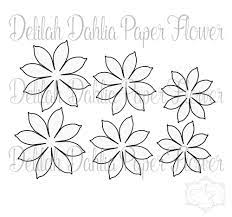 Delilah Dahlia Style Paper Flower Template Flower Template Paper Flower Template Flower Templates Printable