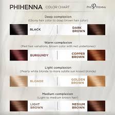 phi hena shades henna color chart phibrows usa art of