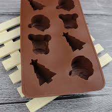 2 PCS Christmas Tree Santa Claus Chocolate Dessert Pastry Kitchen Baking  Silicone Ice Lattice Mold – Alexnld.com