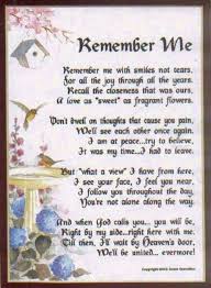 Pin By Maryjean Thomas On In Memory Family Members Poem About Death Funeral Poems Grief Poems