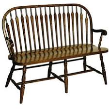 Amish child's hickory & oak deacon bench rusticstyles 5 out of 5 stars (443) $ 219.00 free shipping add to favorites whiskey barrel stave bench, free shipping made in the usa! Amish Heritage Arrow Back Windsor Bench 36 Inch
