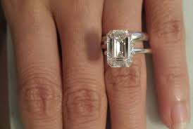 Emerald Cut Diamond Carat Size On Hand