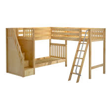 Want the best bunk beds? Twin High Corner Loft Bunk Bed With Ladder Stairs Maxtrix Kids