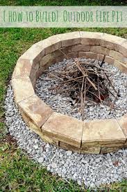 Pour a sturdy footing for your fire pit base: How To Build Outdoor Fire Pit Sew Woodsy