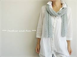 This lace shawl is perfect for summer evenings. Free Pattern Friday Feather And Fan Scarf Espace Tricot Blog