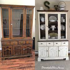 The first coat was way too pale and the second coat looked great until i pulled the hutch out onto the sunny porch. Pin On Before And After Furniture