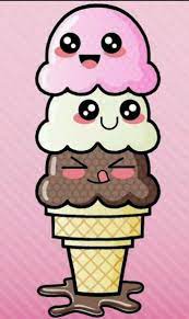 Sur ce dessin kawaii sont dessinées quatre glaces. Pin By Lucie Chan On My World Cute Drawings Cute Kawaii Drawings Kawaii Doodles