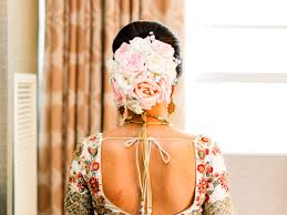 This structure is also lavishly decorated in fresh flowers in bright shades such certain flowers tend to be closely associated with indian weddings due to their meaning in the culture. 5 Gorgeous Bridal Hairstyles With Fresh Flowers Times Of India