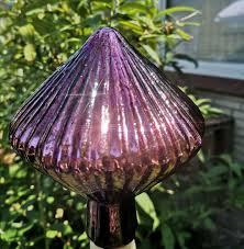 Kegel Glaskugel Gartendeko Kugel Lila Rosenkugel Glas Antik Bauernsilber 11cm In 2020 Glaskugel Kugel Bauernsilber