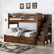Learn about the different types and read our bunk beds are one of those ingenious inventions which have continually evolved through time. Caramia Kids Maddox Staircase Twin Over Full Bunkbed Sunset Brown Costco