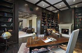 90 Home Library Ideas For Men Private Reading Room Designs Home Library Design Office With Fireplace Home Library