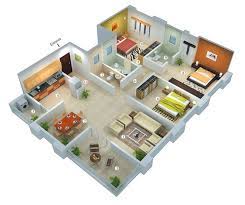 3 bedroom one story house plans and 3 bedroom ranch house plans our 3 bedroom one story house plans and ranch house plans with three 3 bedrooms will meet your desire to avoid stairs whatever your reason do you want all of the rooms in your house. 25 More 3 Bedroom 3d Floor Plans Architecture Design 3d House Plans House Blueprints Modern Floor Plans
